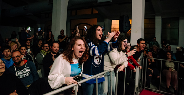 Fans screaming